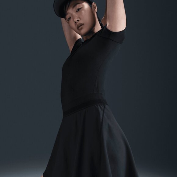 Women's Nike Court Ace Advantage Dri-FIT Tennis Skirt Black White - Picture 2 of 15